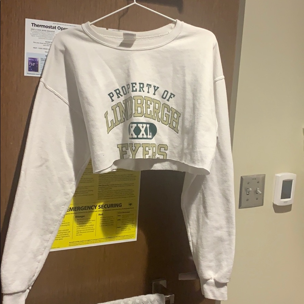 cropped sweatshirt